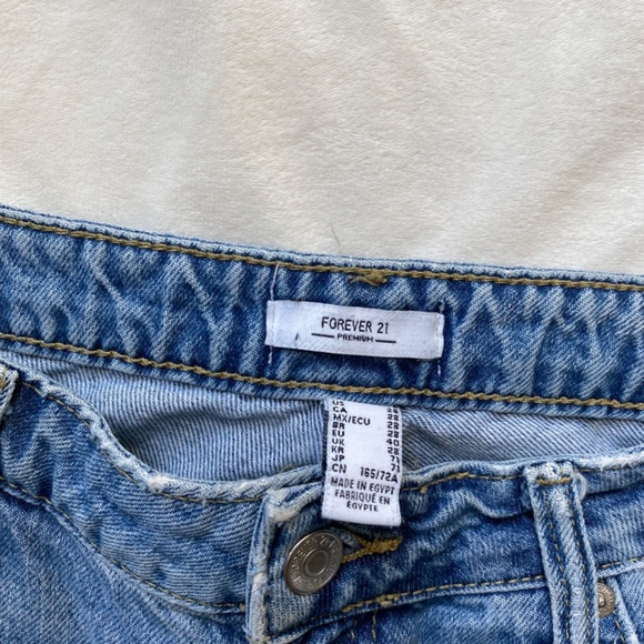 forest green white and blue hand painted football field jeans - Picture 4 of 16